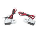 Chrome Super Mini Turn Signals Light on Handlebar Mirrors for Harley Davidson-1
