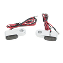 Chrome Super Mini Turn Signals Light on Handlebar Mirrors for Harley Davidson-3