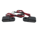 Black Mirror Mini Turn Signals Lights on Handlebar for Harley Davidson-1