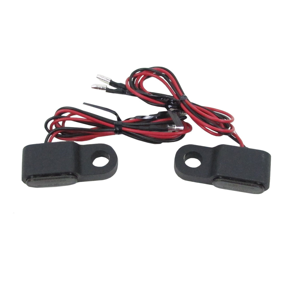 Black Mirror Mini Turn Signals Lights on Handlebar for Harley Davidson