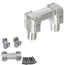 1.0" Risers Kit -Black-2.4" Height- Chrome-6