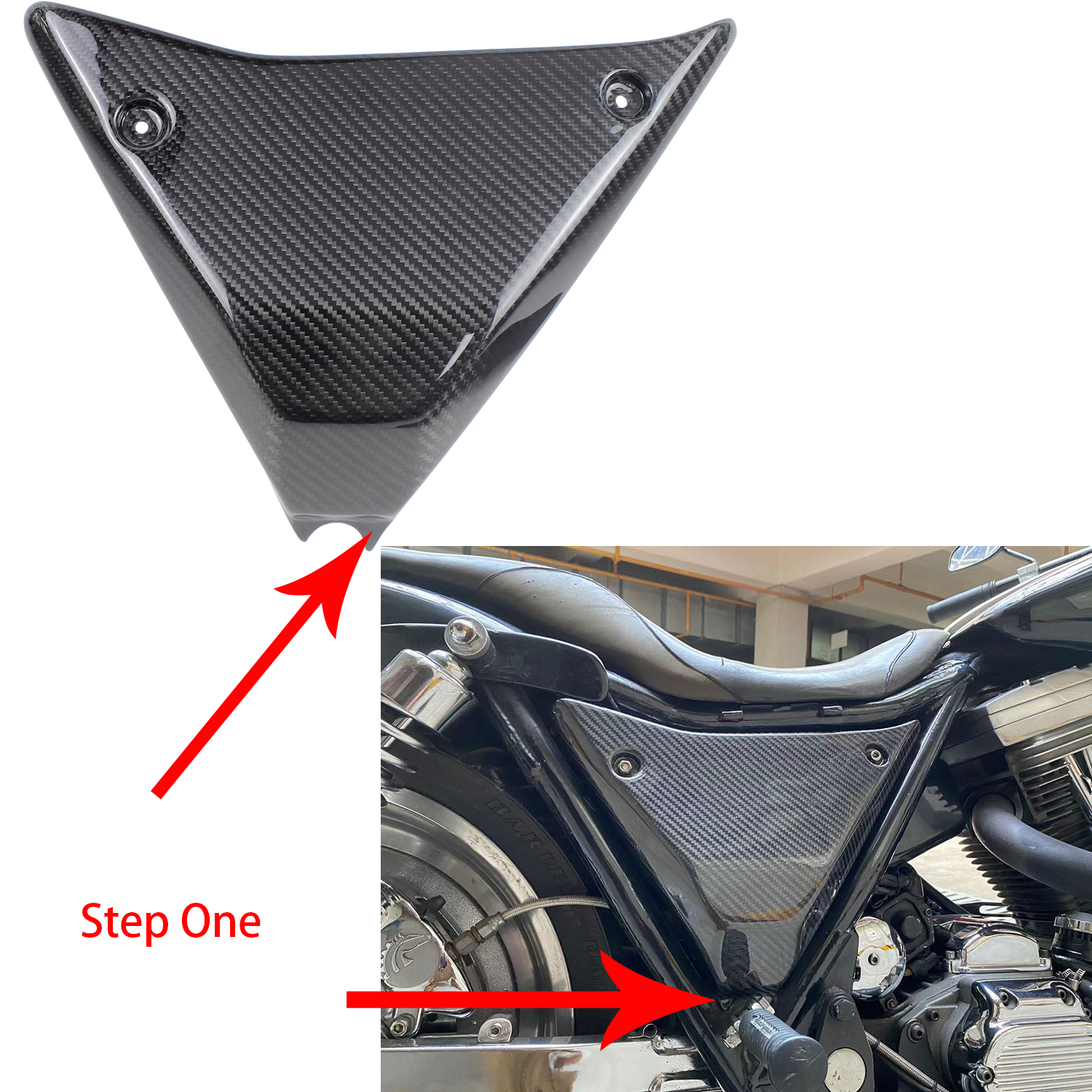 Carbon Fiber Side Covers for Harley Davidson FXR