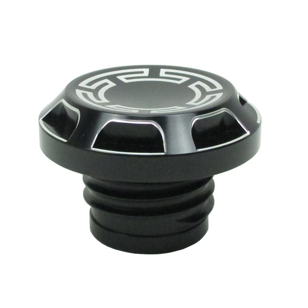 Black Deep CNC-Cut Fuel Tank Cap - 0