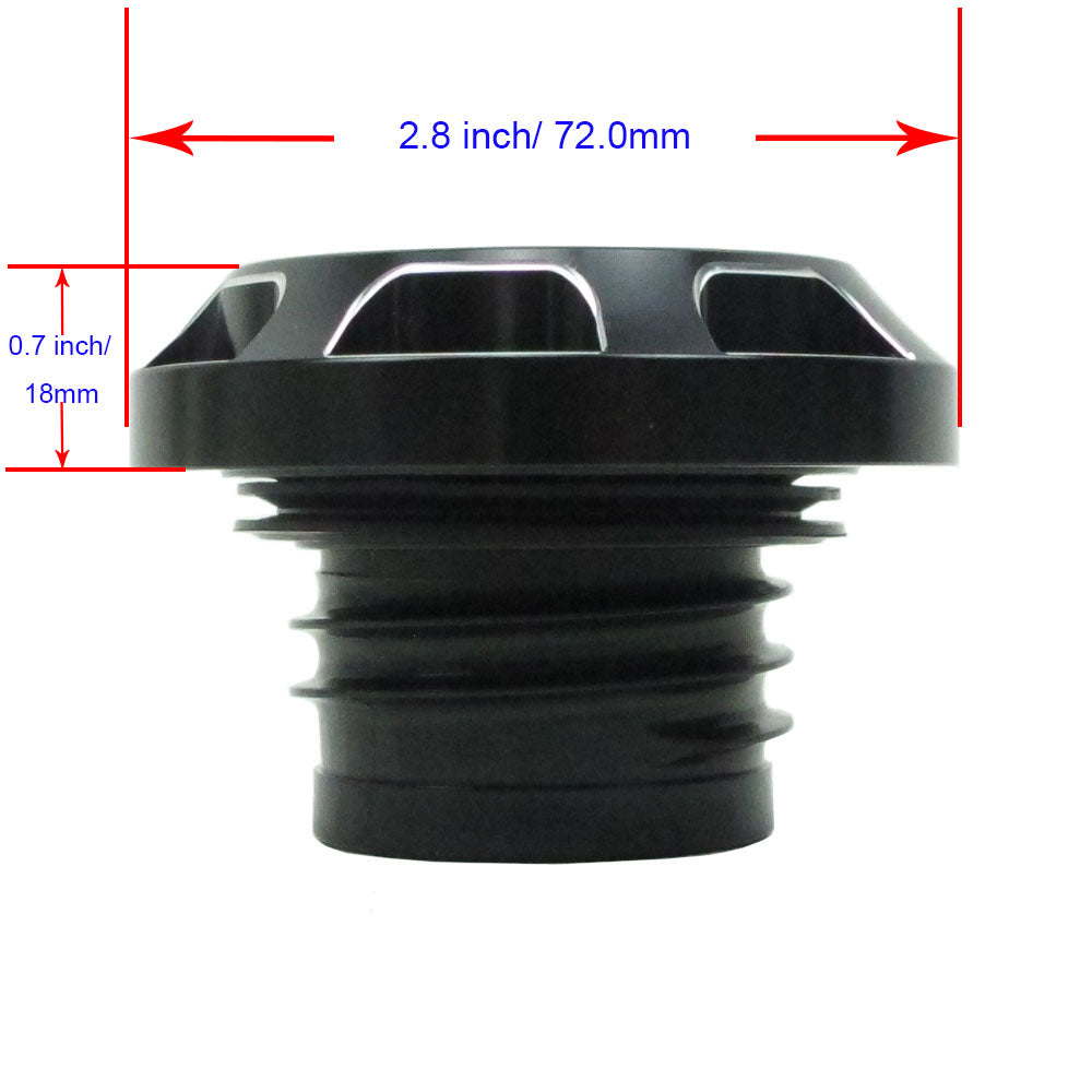 Black Deep CNC-Cut Fuel Tank Cap