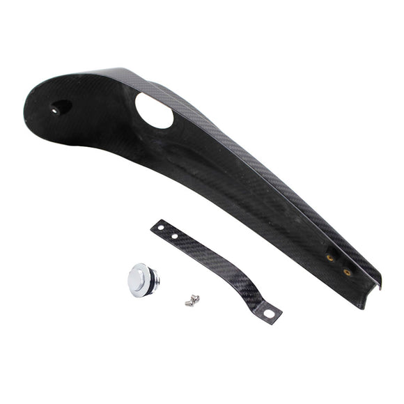 Carbon Fiber Gas Tank Panel Cover with Chrome Cap for Harley Touring