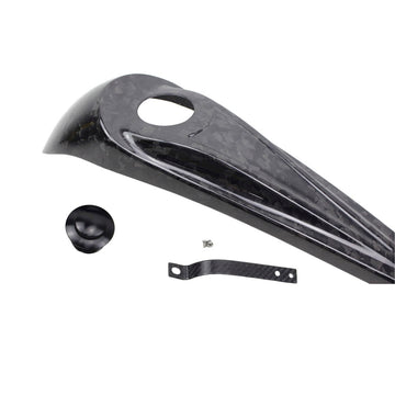 Marbling Design Carbon Fiber Dash Tank Panel Cover with Cap For Harley - 0