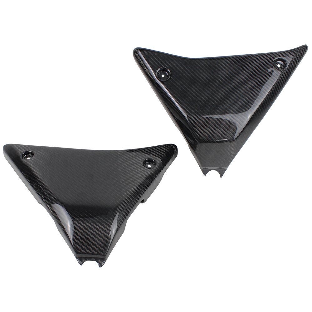 RIDERPITSTOP Cafe Racer Drag Side Covers For Harley Davidson Dyna FXR 82-94 99-00 - Black/White/Grey Gelcoat FRP Panels