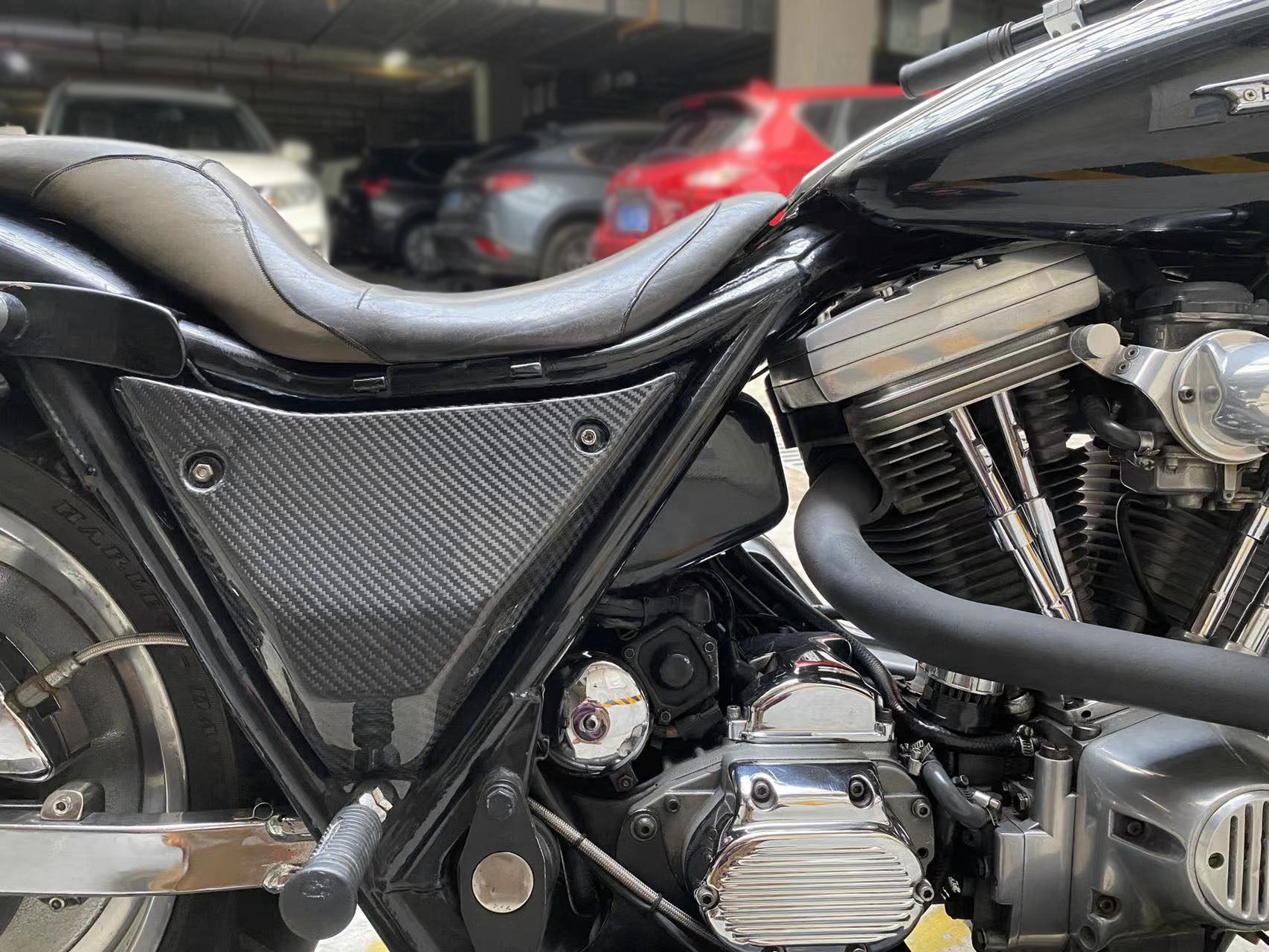 Carbon Fiber Side Covers for Harley Davidson FXR