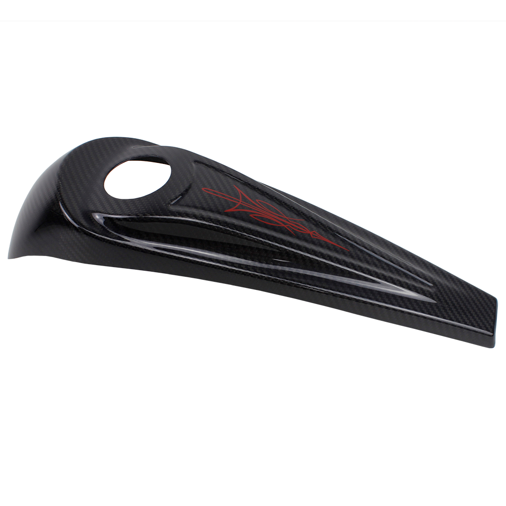 Carbon Fiber Fuel Tank Dash Cover with Red Totem for Harley 08-23 Touring