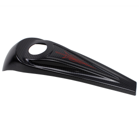 Carbon Fiber Fuel Tank Dash Cover with Red Totem for Harley 08-23 Touring