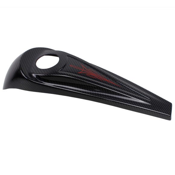 Carbon Fiber Fuel Tank Dash Cover with Red Totem for Harley 08-23 Touring