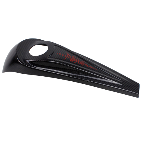 Carbon Fiber Fuel Tank Dash Cover with Red Totem for Harley 08-23 Touring