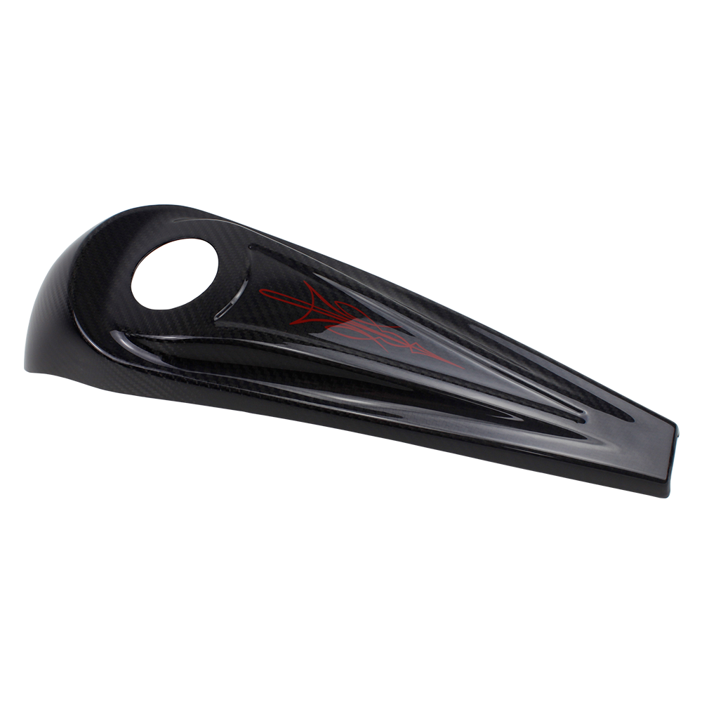 Carbon Fiber Fuel Tank Dash Cover with Red Totem for Harley 08-23 Touring