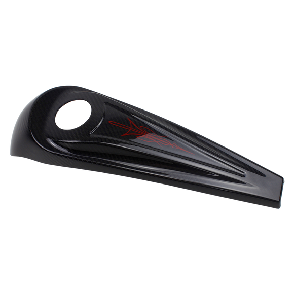 Carbon Fiber Fuel Tank Dash Cover with Red Totem for Harley 08-23 Touring