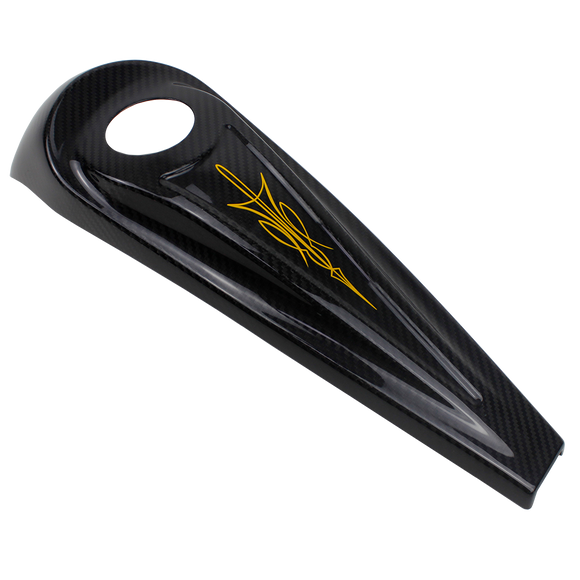 Carbon Fiber Dash Panel Console with Yellow Totem For Harley Touring