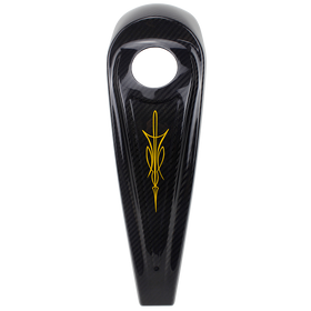 Carbon Fiber Dash Panel Console with Yellow Totem For Harley Touring - 0