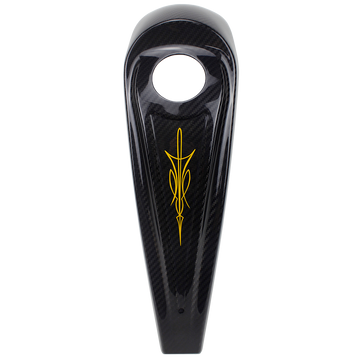 Carbon Fiber Dash Panel Console with Yellow Totem For Harley Touring - 0