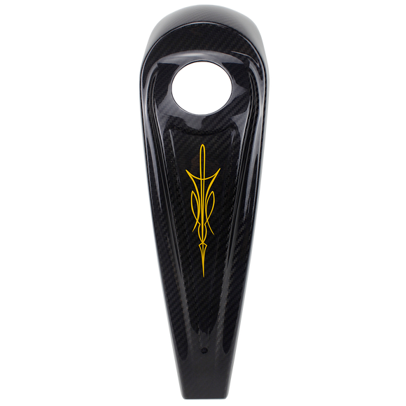 Carbon Fiber Dash Panel Console with Yellow Totem For Harley Touring