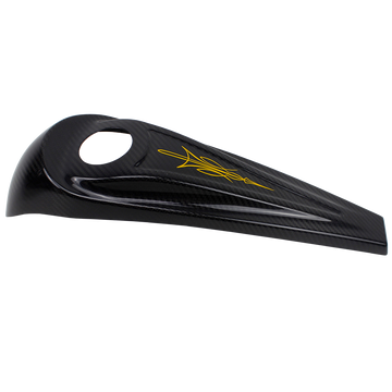 Carbon Fiber Dash Panel Console with Yellow Totem For Harley Touring
