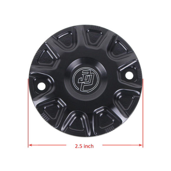 Black Whirlpool Designer Timer Cover for Harley M8 engine-equipped models 17-up