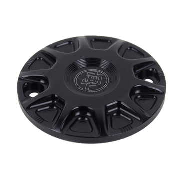 Black Whirlpool Designer Timer Cover for Harley M8 engine-equipped models 17-up - 0