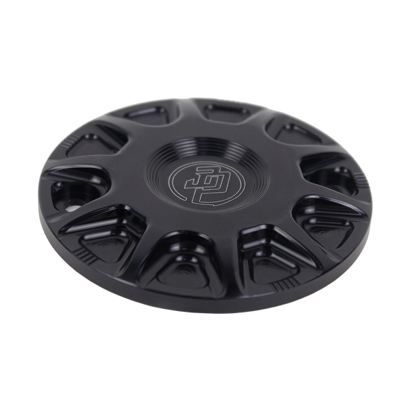 Black Whirlpool Designer Timer Cover for Harley M8 engine-equipped models 17-up