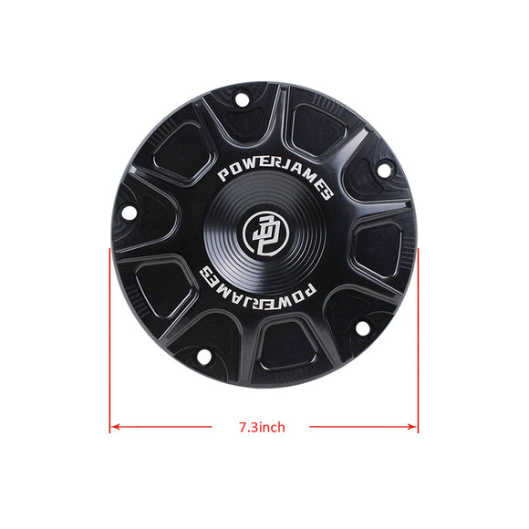 CNC-Cut POWERJAMES Designer Derby Cover for Harley Davidson