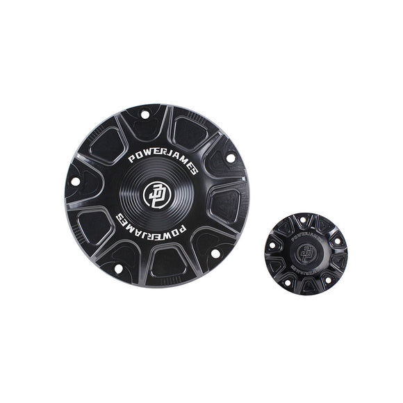 CNC-Cut POWERJAMES Designer Derby Cover for Harley Davidson