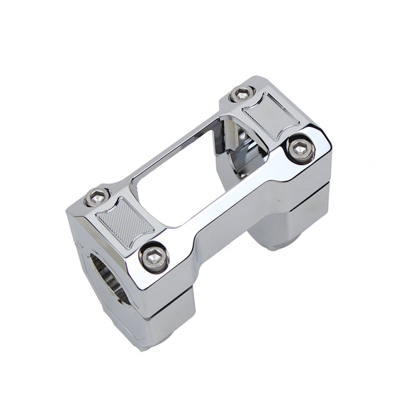 1.25"  Risers Kit with Gauge cutout for 18-20 FXBR/FXBRS -2.4" Height-Chrome