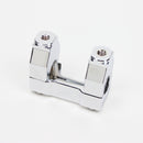 1.25"  Risers Kit with Gauge cutout for 18-20 FXBR/FXBRS -2.4" Height-Chrome-6