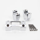 1.25"  Risers Kit with Gauge cutout for 18-20 FXBR/FXBRS -2.4" Height-Chrome-7