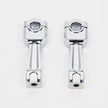 Pisrton Rod 1.0" Inch Risers Kit - 5.9" Height-Chrome - 0