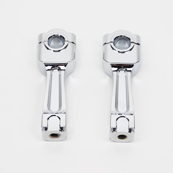 Pisrton Rod 1.0" Inch Risers Kit - 5.9" Height-Chrome