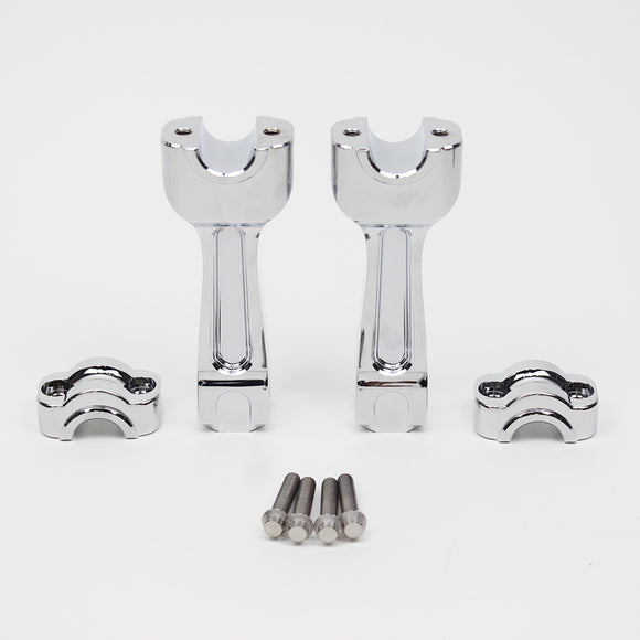 Pisrton Rod 1.0" Inch Risers Kit - 5.9" Height-Chrome