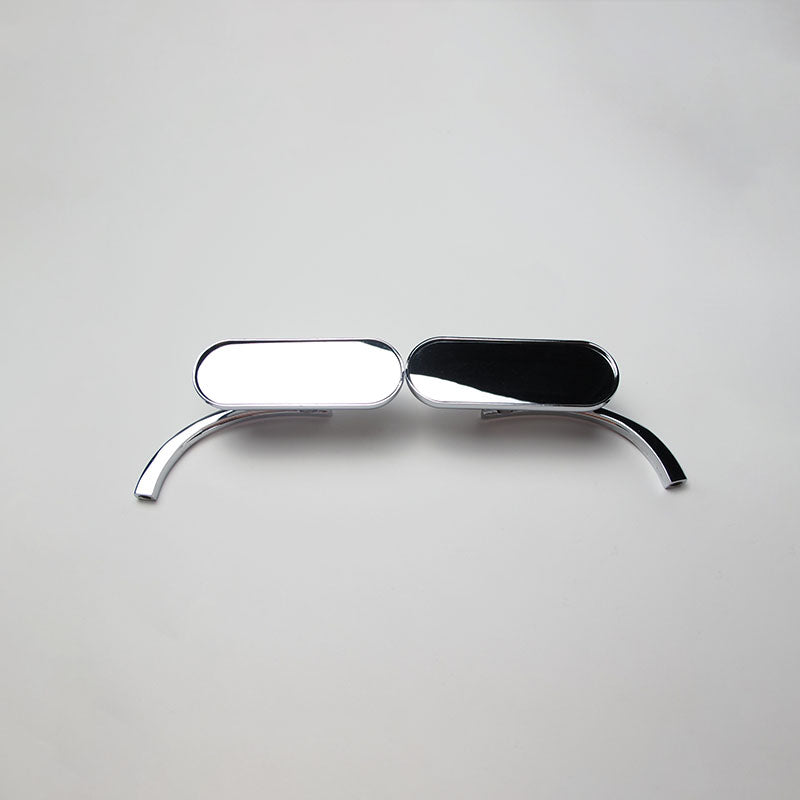 Chrome Mini Oval Mirrors - 0