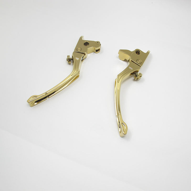 Titanium Gold Plated Clutch and Brake Levers Kit for Touring