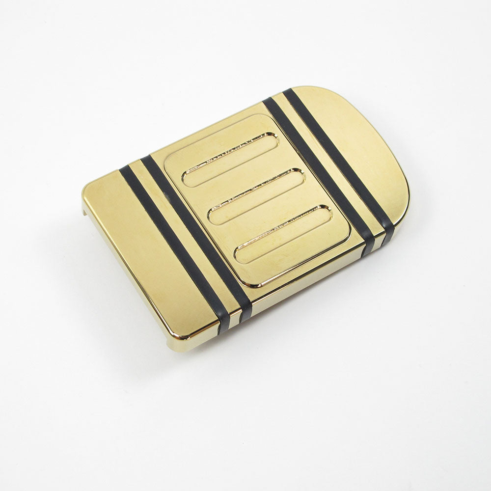 CNC-Cut Large Brake Pedal Pads- Gold