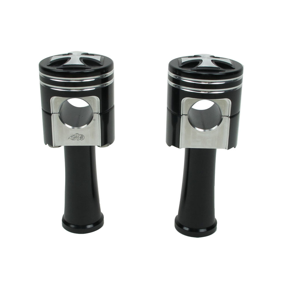 Piston Design -1.0" Risers Kit -4.3" Height- Black