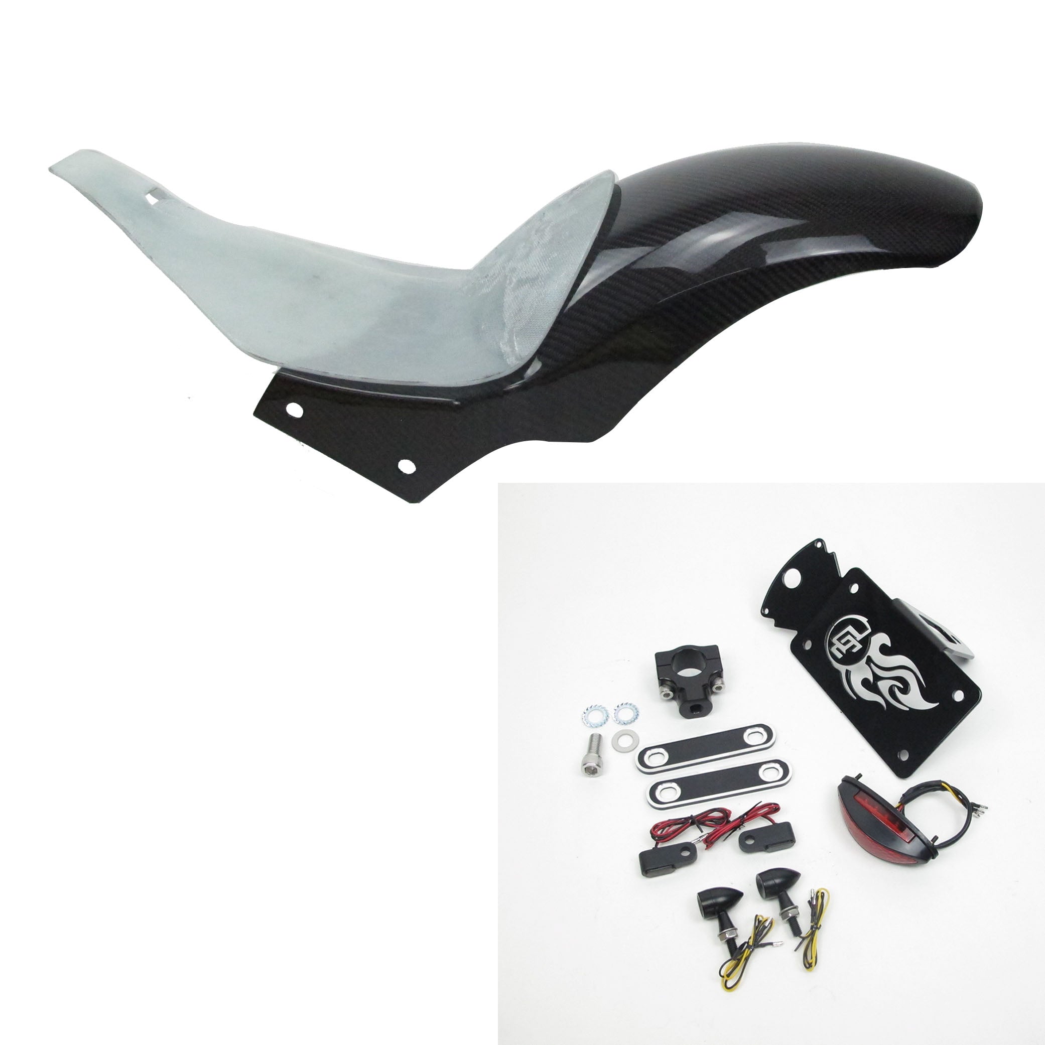 Carbon Fiber 240 Rear Fender for Breakout Fat Boy 2018 Later,packing with license plate