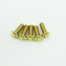 Gold 5PCS 3/8"-16-1.0" 12 Point Titanium Rear Brake Rotors Bolts for Harley-1
