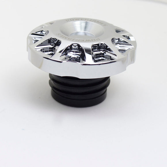 Designer Style Fuel Tank Caps - Chrome