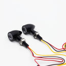 Black- Mini Bullet Rear Mini Turn Signals LED Lamp3 wires 1.2W-2