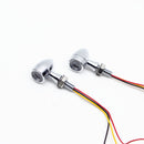 Chrome- Mini Bullet Rear Mini Turn Signals LED Lamp3 wires 1.2W-1