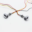 Chrome- Mini Bullet Rear Mini Turn Signals LED Lamp3 wires 1.2W-3