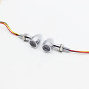 Chrome- Mini Bullet Rear Mini Turn Signals LED Lamp3 wires 1.2W-5