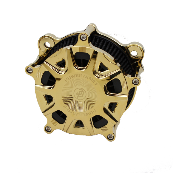 Whirlpool Air Cleaner Kit for 04-17 Dyna Twin Cam, 01-15 Softail -Chrome