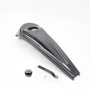 Carbon Fiber Gas Tank Panel Cover with Chrome Cap for Harley Touring-1