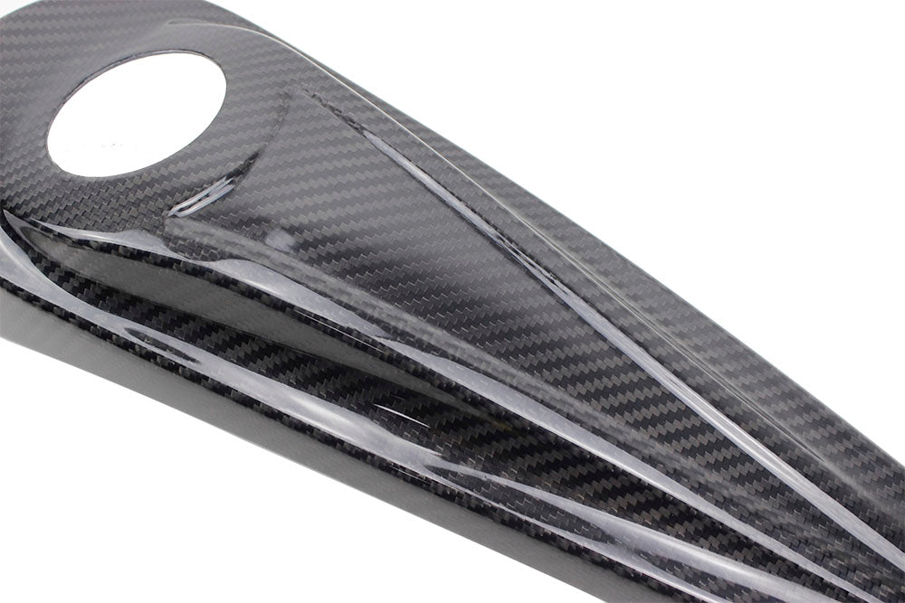 Carbon Fiber Gas Tank Panel Cover with Chrome Cap for Harley Touring