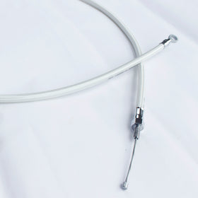 White-Silver Pearl 66.9" Clutch Cables-170cm - 0